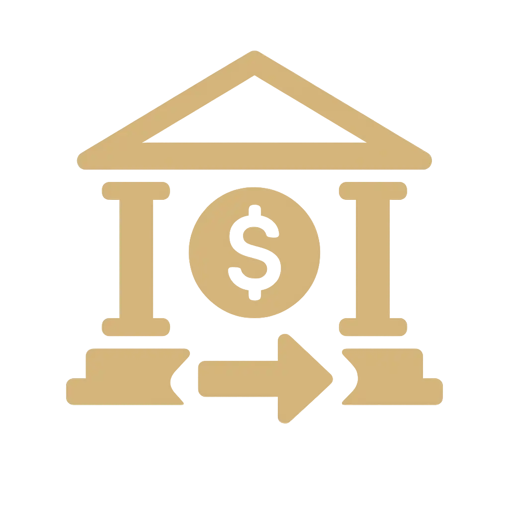 Bank transfer payment icon